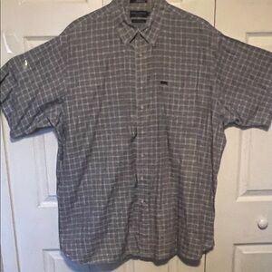 Daniel Cremieux Men's Gray Plaid Button Down Shirt